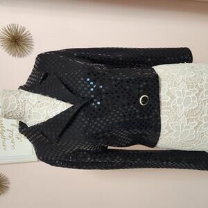 St. John Sport Sequin Jacket sweater with shiney square read description  8